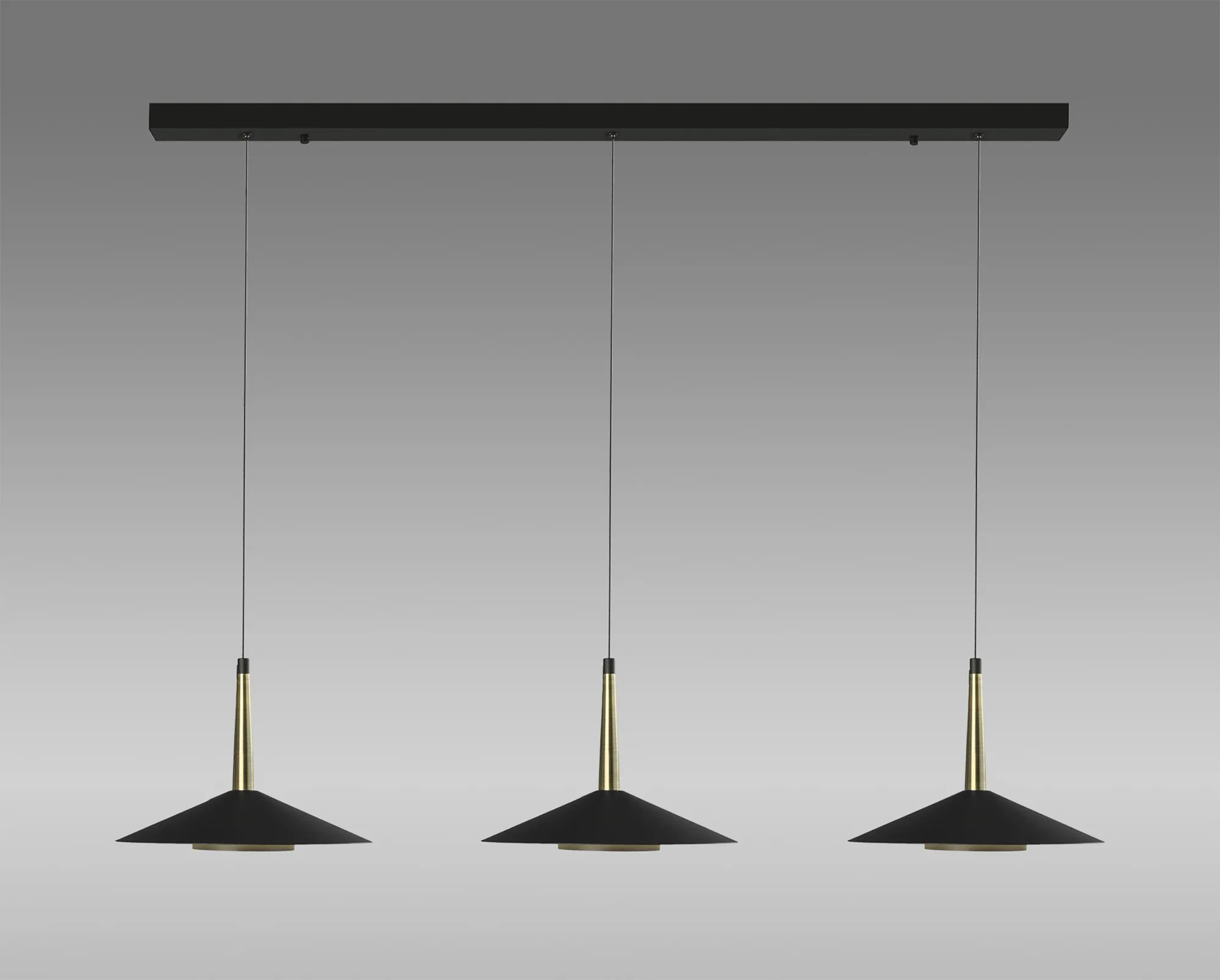 Orion Linear Pendant 3 Light 24W LED M7475  Mantra Fusion Orion